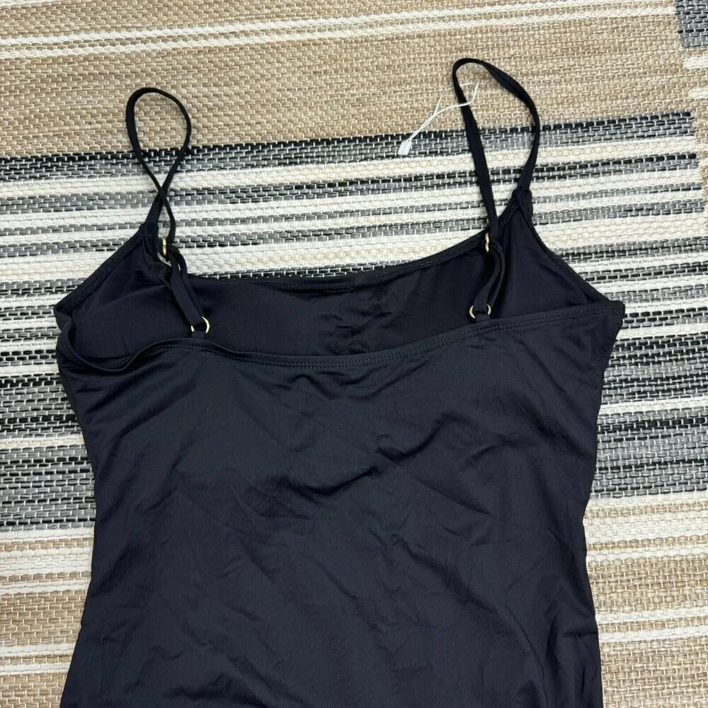 Andie The Amalfi One‎ Piece Swimsuit Spaghetti Strap Padded Stretch Black XL